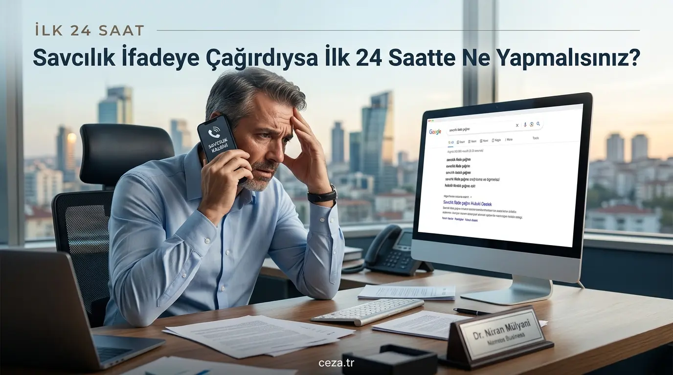 Savcılık İfadeye Çağırdıysa İlk 24 Saatte Ne Yapmalısınız
